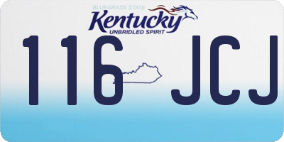 KY license plate 116JCJ