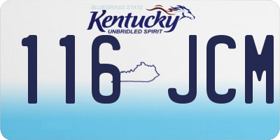 KY license plate 116JCM