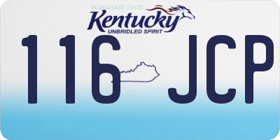 KY license plate 116JCP