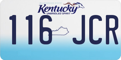 KY license plate 116JCR