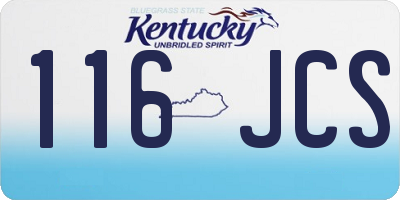 KY license plate 116JCS