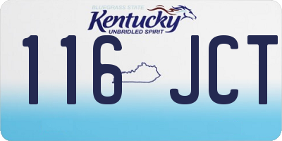 KY license plate 116JCT
