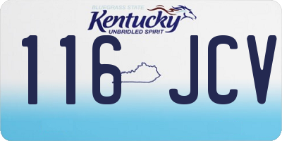 KY license plate 116JCV