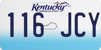 KY license plate 116JCY