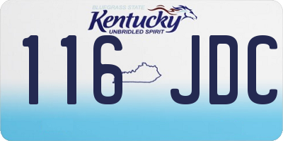 KY license plate 116JDC