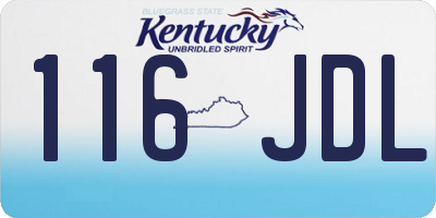 KY license plate 116JDL
