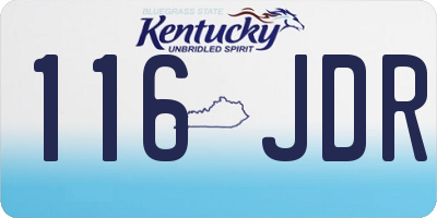 KY license plate 116JDR
