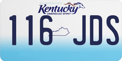 KY license plate 116JDS