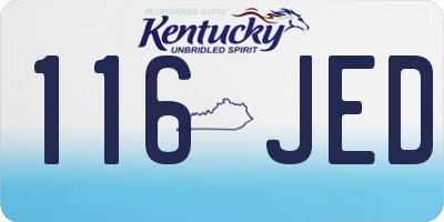 KY license plate 116JED