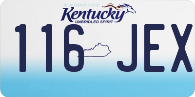 KY license plate 116JEX