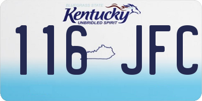 KY license plate 116JFC