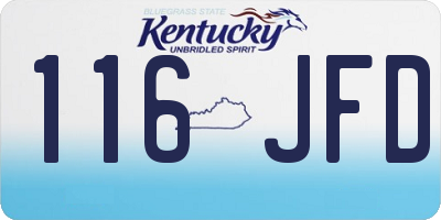 KY license plate 116JFD