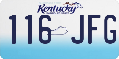 KY license plate 116JFG