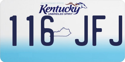 KY license plate 116JFJ