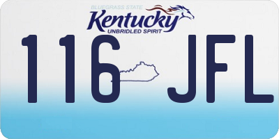 KY license plate 116JFL