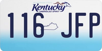 KY license plate 116JFP