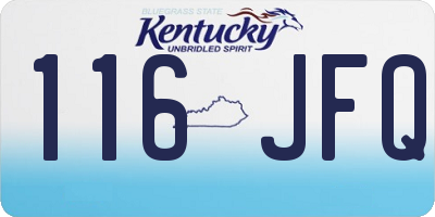 KY license plate 116JFQ