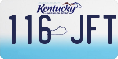 KY license plate 116JFT