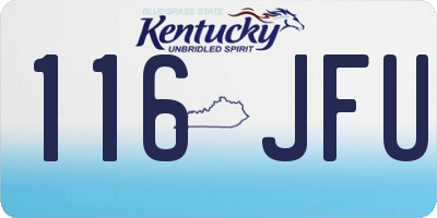 KY license plate 116JFU