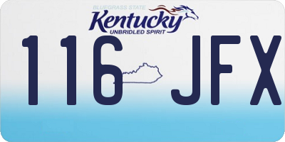 KY license plate 116JFX