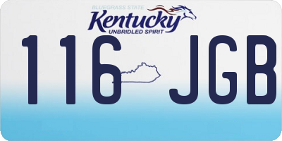 KY license plate 116JGB