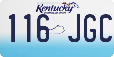 KY license plate 116JGC