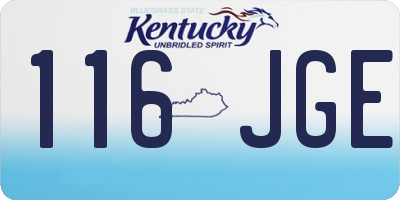 KY license plate 116JGE