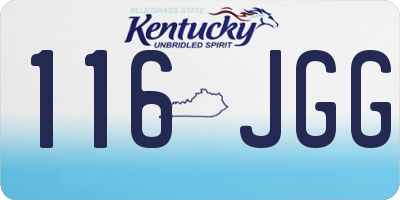 KY license plate 116JGG