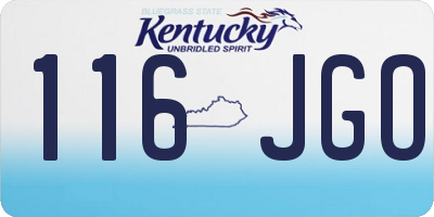 KY license plate 116JGO