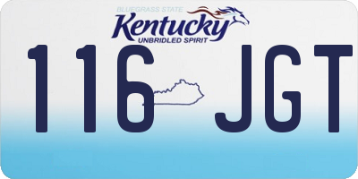 KY license plate 116JGT