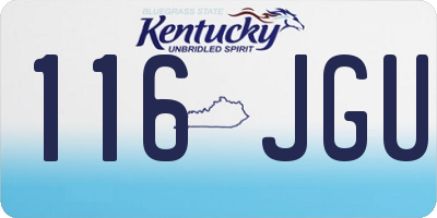 KY license plate 116JGU