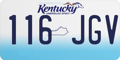 KY license plate 116JGV