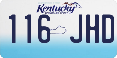 KY license plate 116JHD