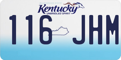 KY license plate 116JHM
