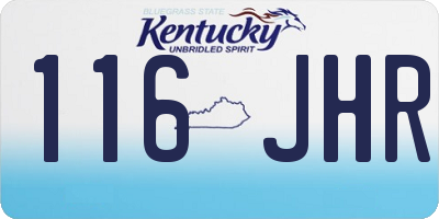 KY license plate 116JHR