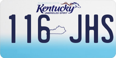 KY license plate 116JHS