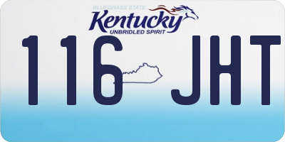 KY license plate 116JHT