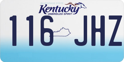 KY license plate 116JHZ