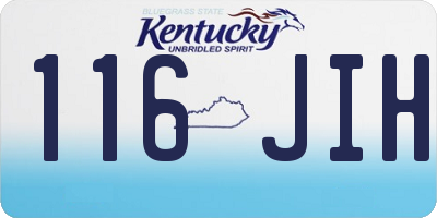KY license plate 116JIH