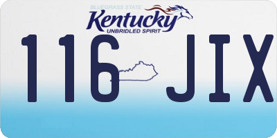 KY license plate 116JIX