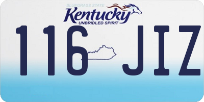 KY license plate 116JIZ