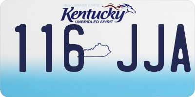 KY license plate 116JJA