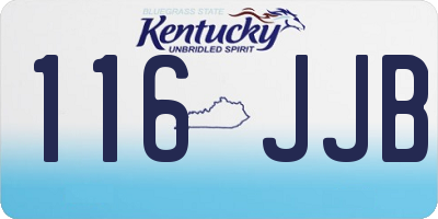 KY license plate 116JJB