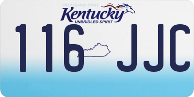 KY license plate 116JJC