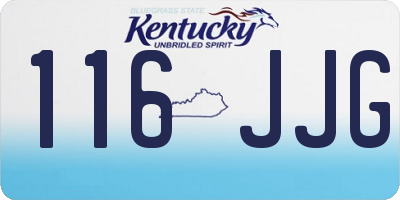 KY license plate 116JJG