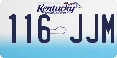KY license plate 116JJM