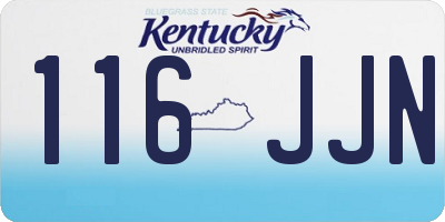 KY license plate 116JJN