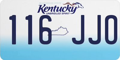 KY license plate 116JJO
