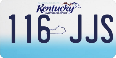 KY license plate 116JJS
