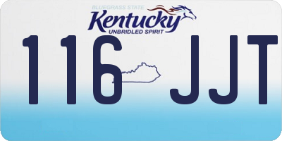 KY license plate 116JJT